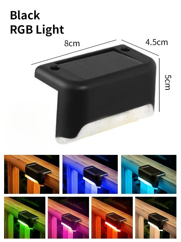 Solar Deck Lights 1-6 PacK Outdoor Step Lights Waterproof Led Solar Lamp For Stairs Railing Step Fence Yard Patio and Pathway