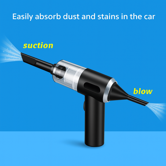 1pc120W High Power Wireless Vacuum Cleaner Dual Use for Home and Car Powerful Vacuum Cleaner Black