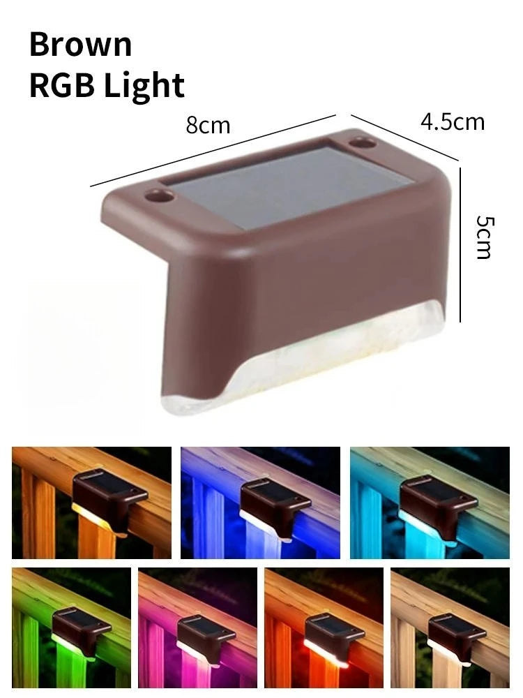 Solar Deck Lights 1-6 PacK Outdoor Step Lights Waterproof Led Solar Lamp For Stairs Railing Step Fence Yard Patio and Pathway