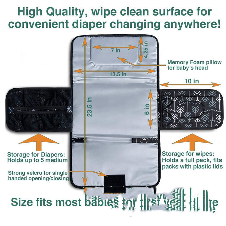 Portable Baby Changing Pad Multifunctional Foldable