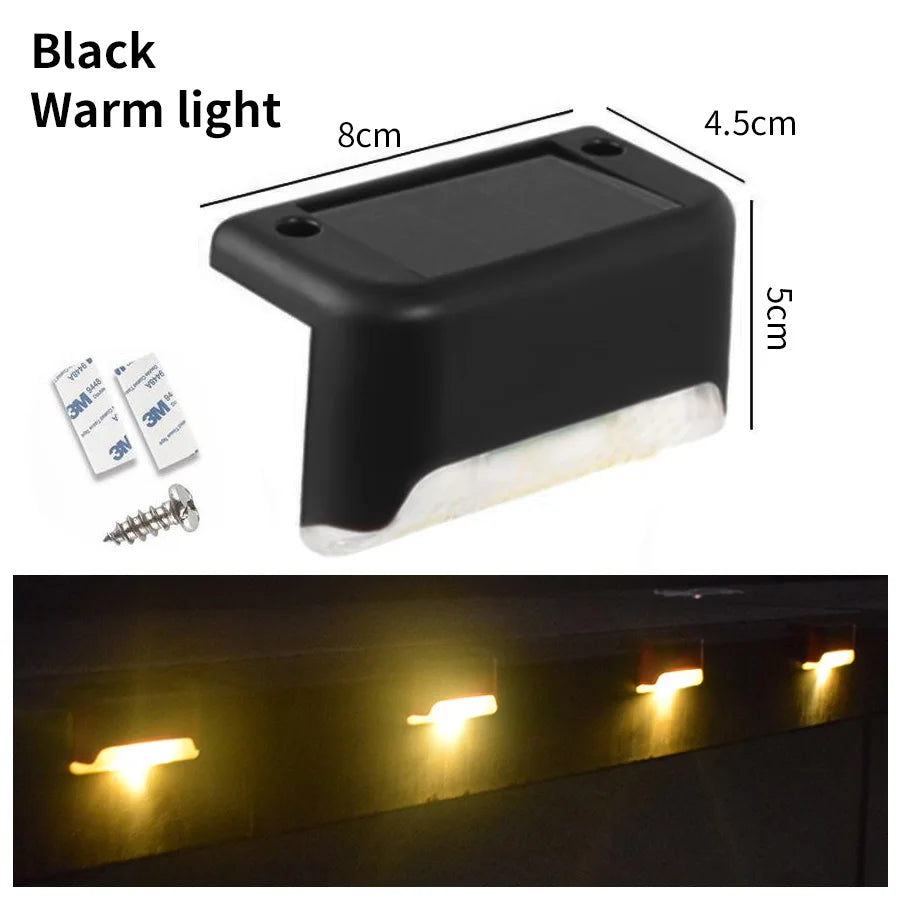 Solar Deck Lights 1-6 PacK Outdoor Step Lights Waterproof Led Solar Lamp For Stairs Railing Step Fence Yard Patio and Pathway